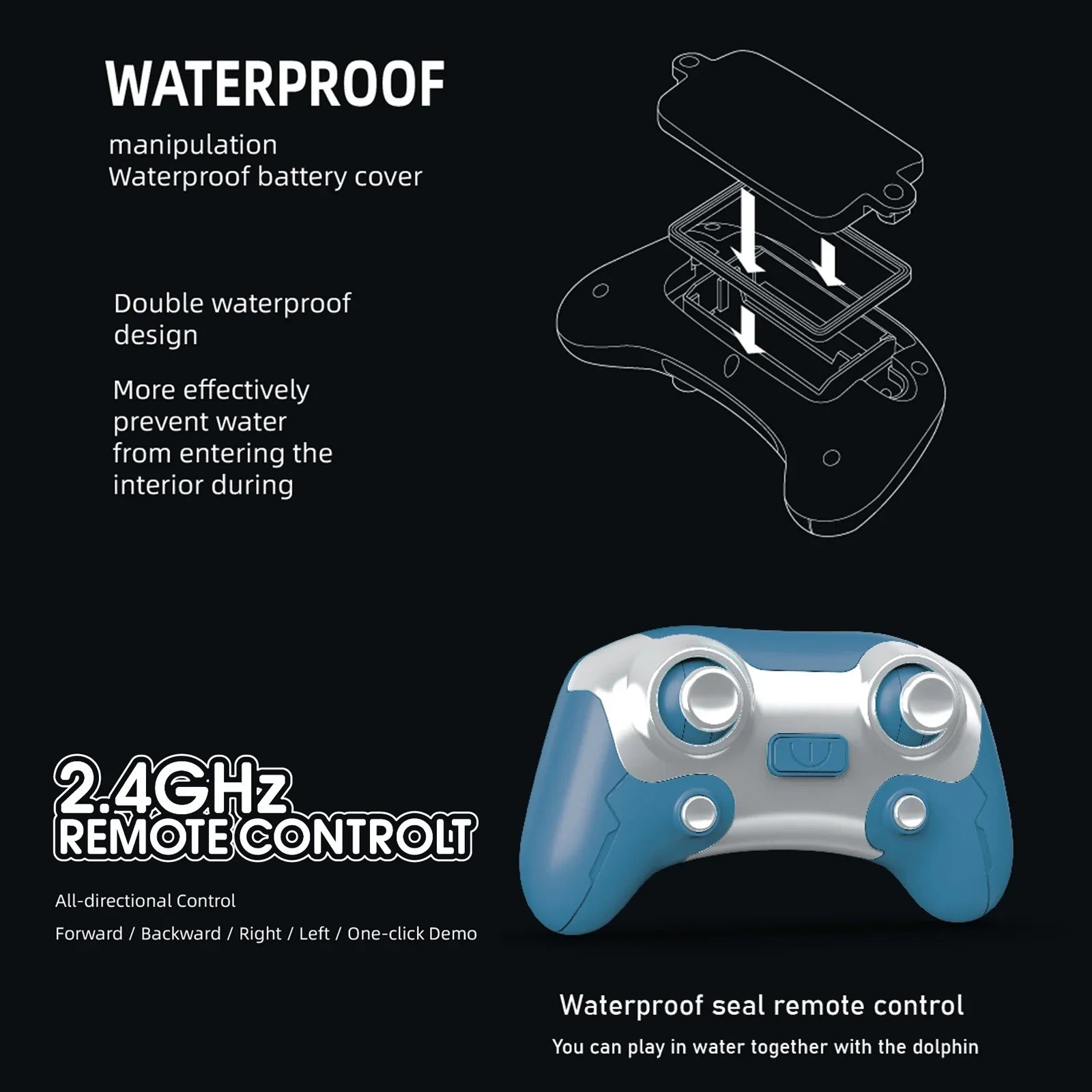 Demo Head Click Animal Head Water Boat /one Boat Remote Toy Demo boat,Dolphin Ball And Water Boat Rotation With Water Rotation Remote Boat Toy Remote Boat Kids Animal /one