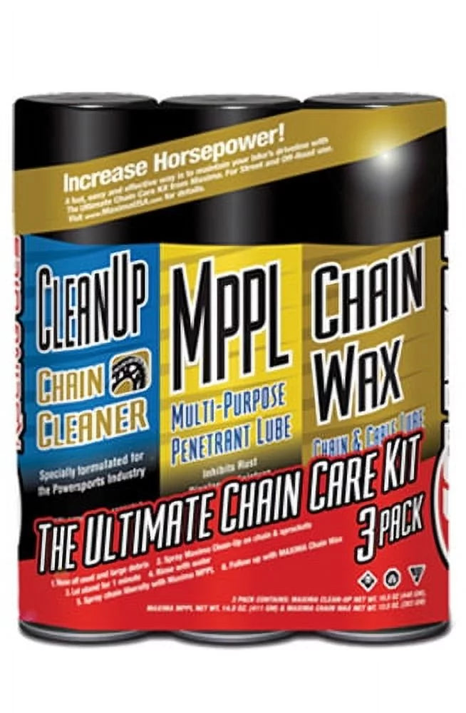 of (Pack Chain Chain Kit, Maxima Ultimate 3) Care Wax 70-749203-3PK Combo Aerosol
