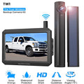 Solar Channel 2 Panel Trucks Trailers Back License Camera Rear Wireless with Auto-Vox Plate (TW1) Wireless Campervans, Camera View for Solar Up for Backup