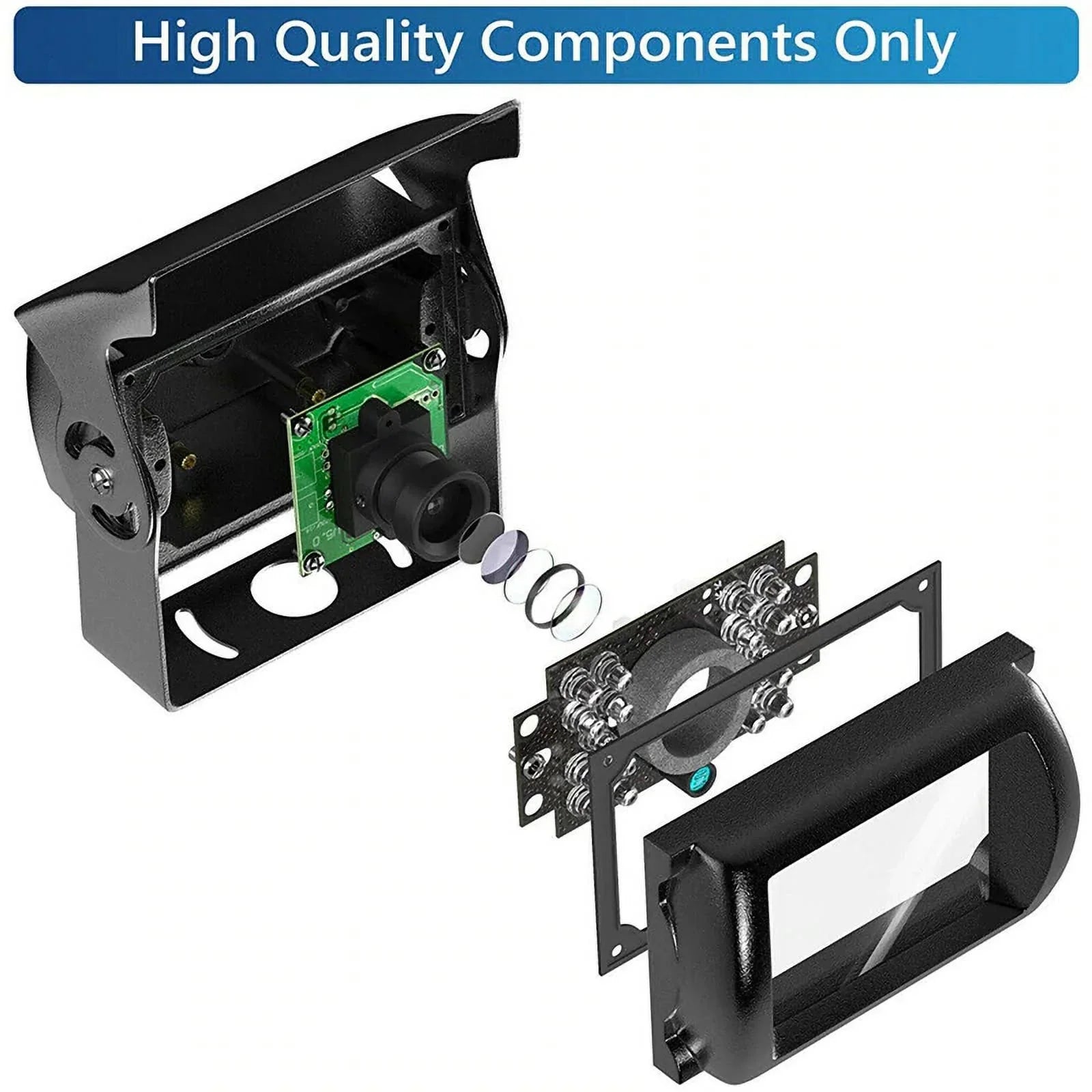 Van RV Car feet Truck for cable Car Monitor Bus parking system TFT camera IR with reverse Vision+32 7inch LCD 12V/24V Night 18 LED
