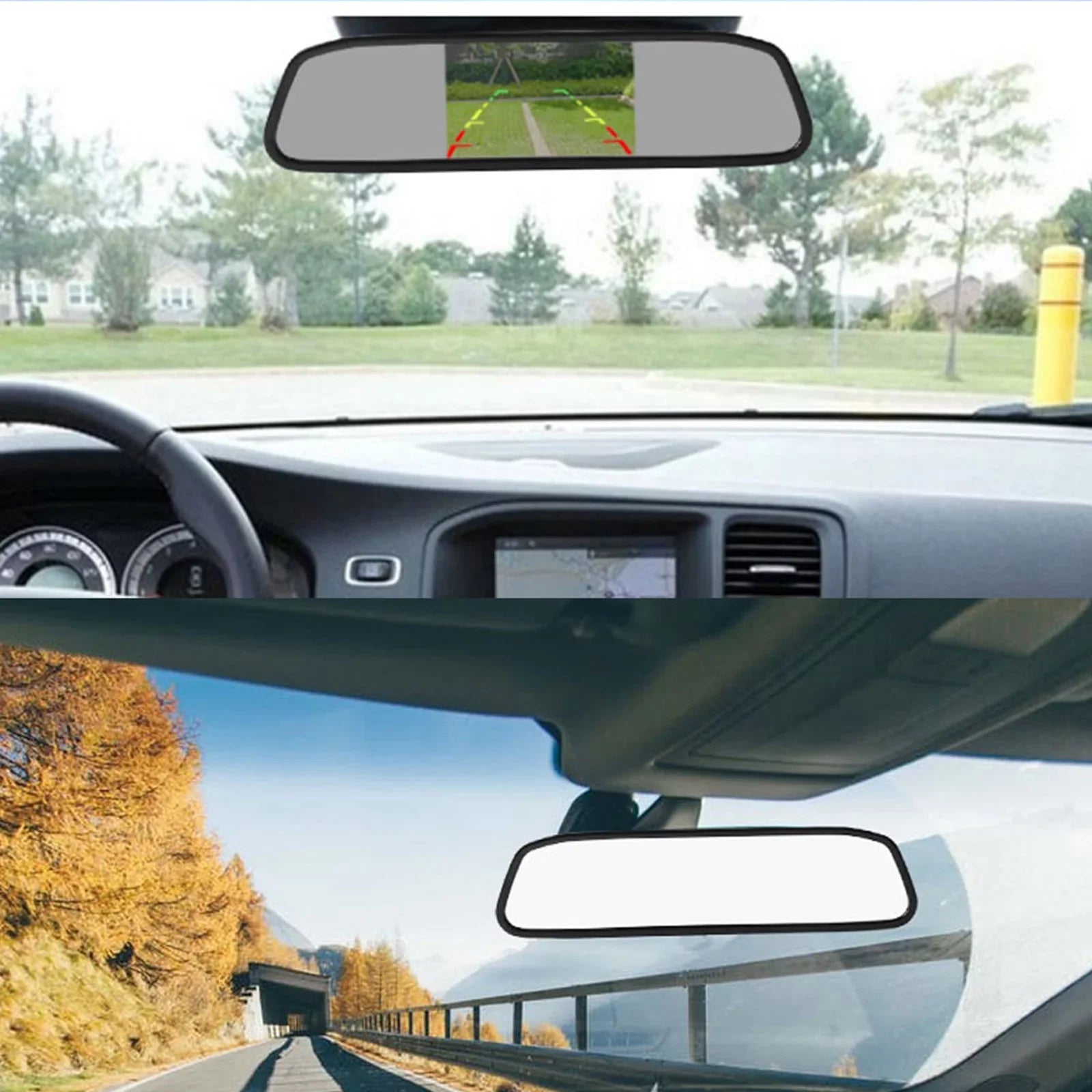 Vehicle Car Mad 5.0" Universal Camera Hornets 170 TFT 2-DAY System Monitor Kit Mirror LCD +