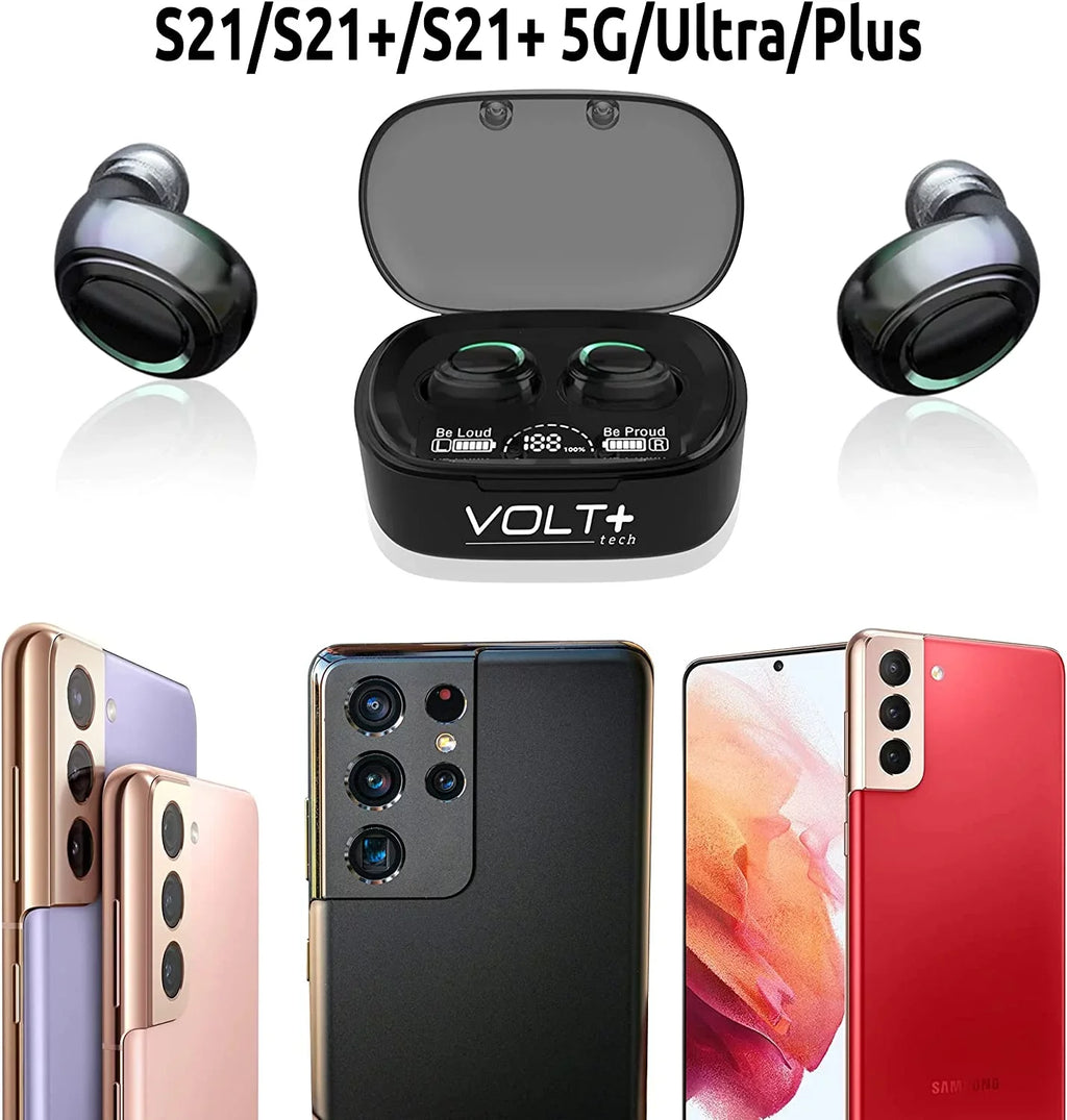 / / Wireless Samsung Compatible 10/Plus/Lite/+/5G/Note10 Reduction BlueTooth with with Noise Note IPX3 Earbuds (Black) Galaxy V5.1 Touch Sweatproof Waterproof Mic PRO