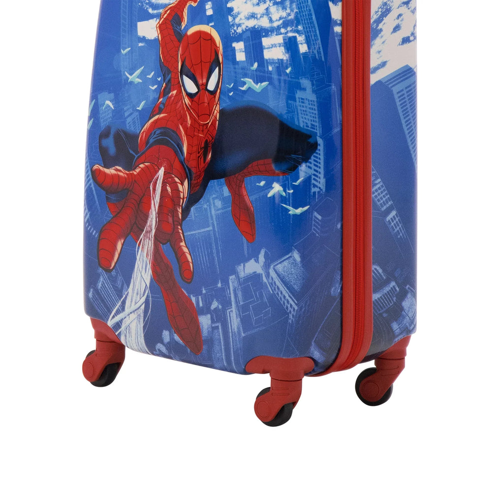 Marvel 21 Luggage, Hardshell On with Kids Inch Spider-Man Carry Suitcase Wheels, Blue Rolling
