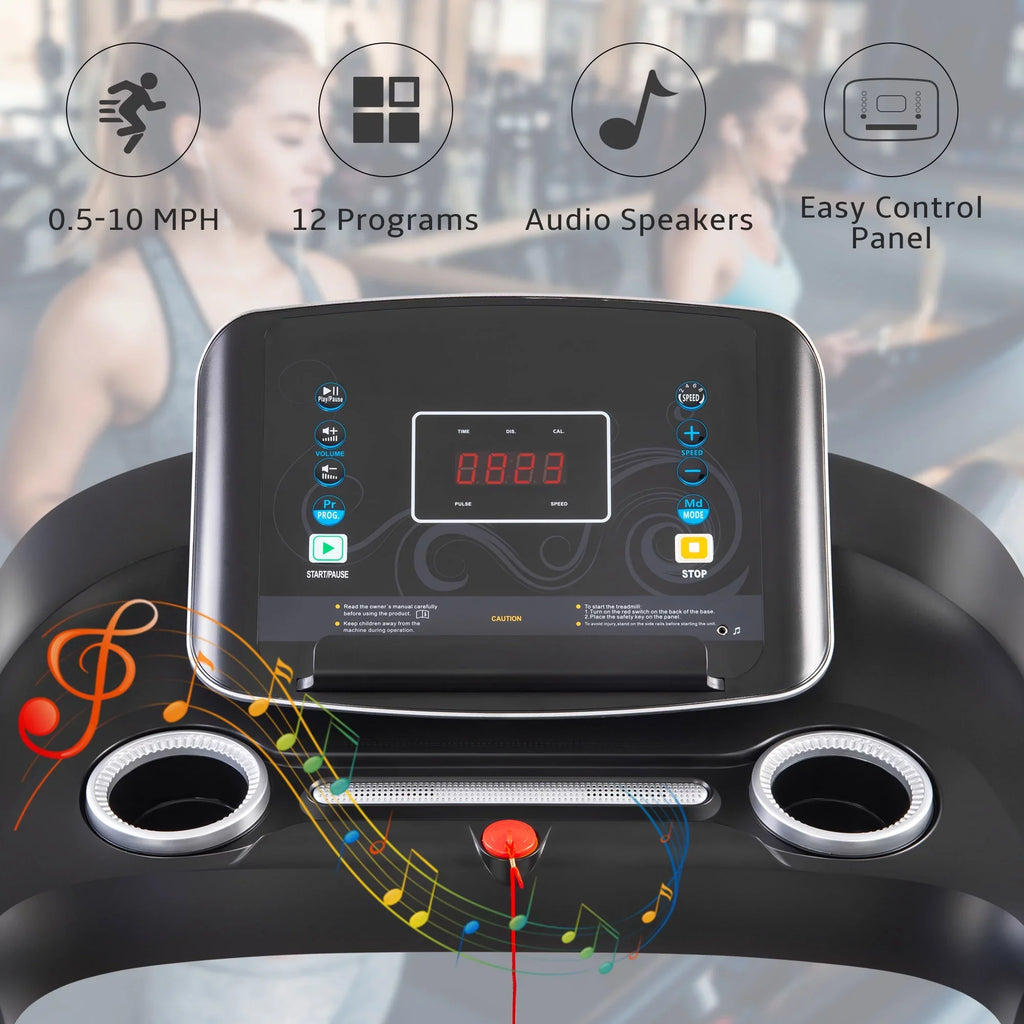 Electric Motorized with for 10 aixvx Speakers, Max. Home and Treadmill Incline MPH Audio Gym