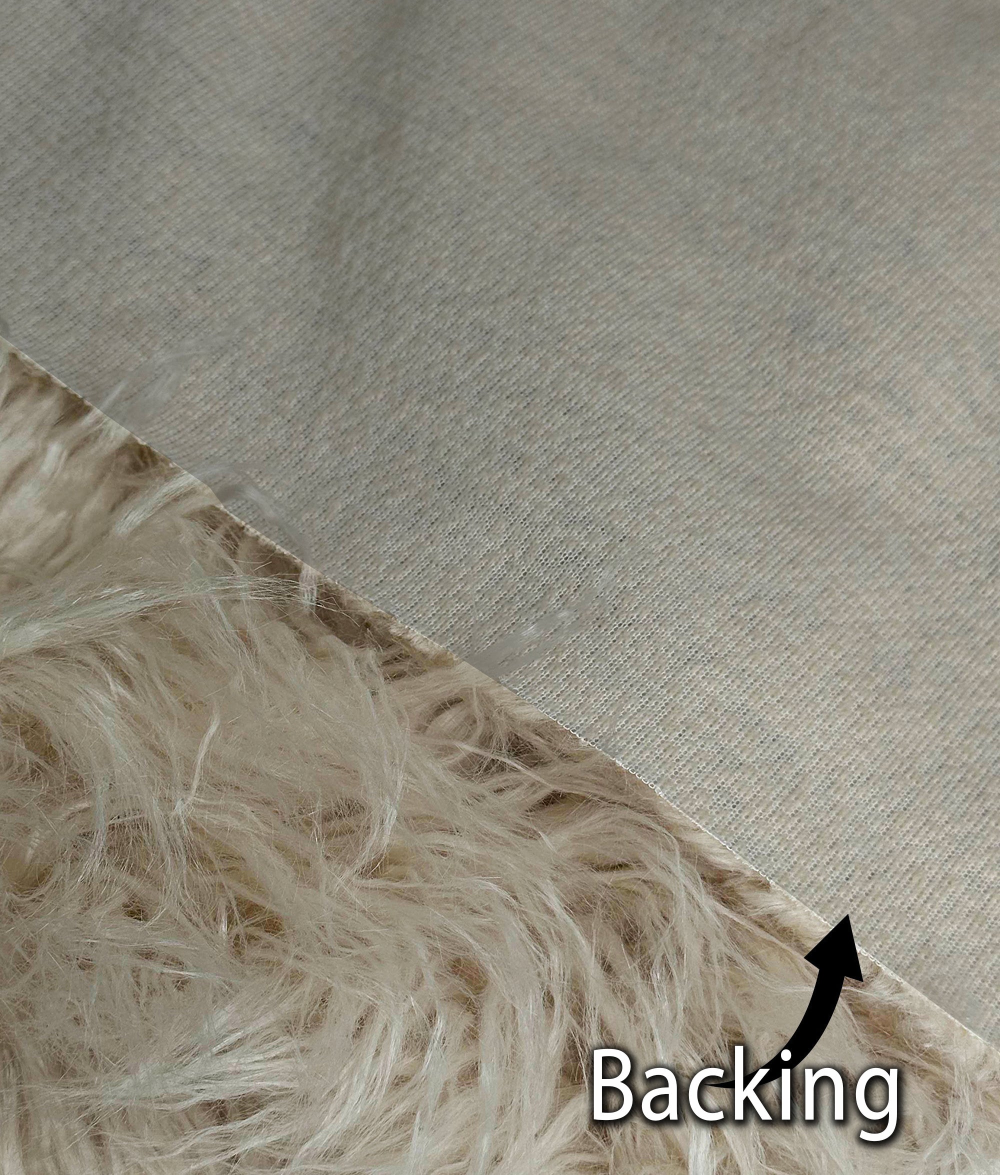 Yard Sewing CURLY FUR LONG Sold (Latte by 3.5" Cream) 2.3oz 58" / Craft, Wide Per Yard Cosplay Faux Continuous Fake Pile Fire Japanese Yarn Retardant Yak