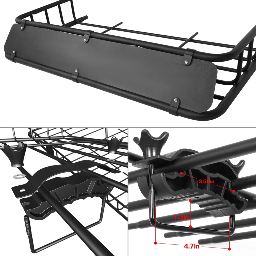 Holder Net, Luggage Basket Steel Rooftop 150lb Car Down Top Rack, 39" Cargo Bag, Waterproof Capacity, for Thten Duty Roof SUV, Tie Carrier Extension and Rack with Construction Heavy 64"x Strap,
