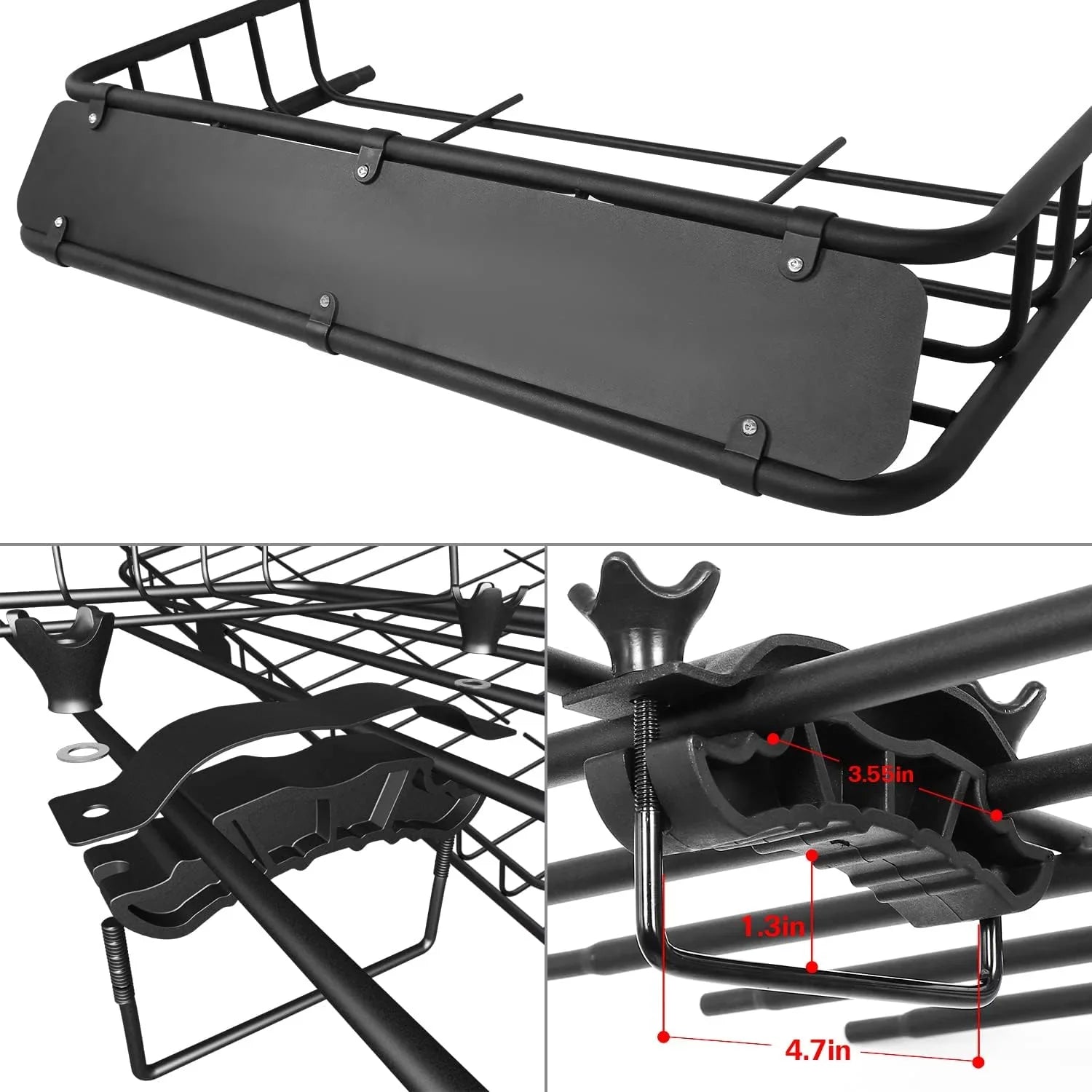 Holder Net, Luggage Basket Steel Rooftop 150lb Car Down Top Rack, 39" Cargo Bag, Waterproof Capacity, for Thten Duty Roof SUV, Tie Carrier Extension and Rack with Construction Heavy 64"x Strap,