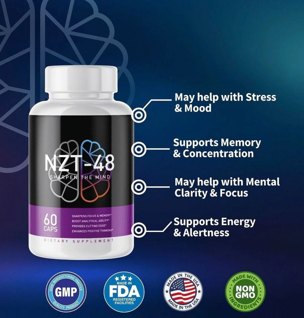 Memory, Focus, Brain Capsules Clarity- Booster, Function, NZT-48 60