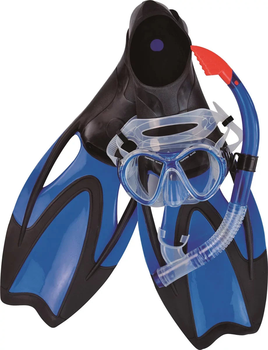 Medium Blue Set or Central Scuba Snorkeling Pool Pro Pool Zray - Swimming - 3pc Adult Teen/Young