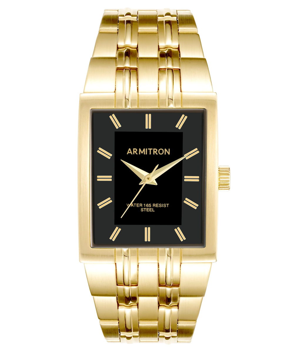 Bracelet Dress Armitron with Gold Tone Mens Watch Metal Band