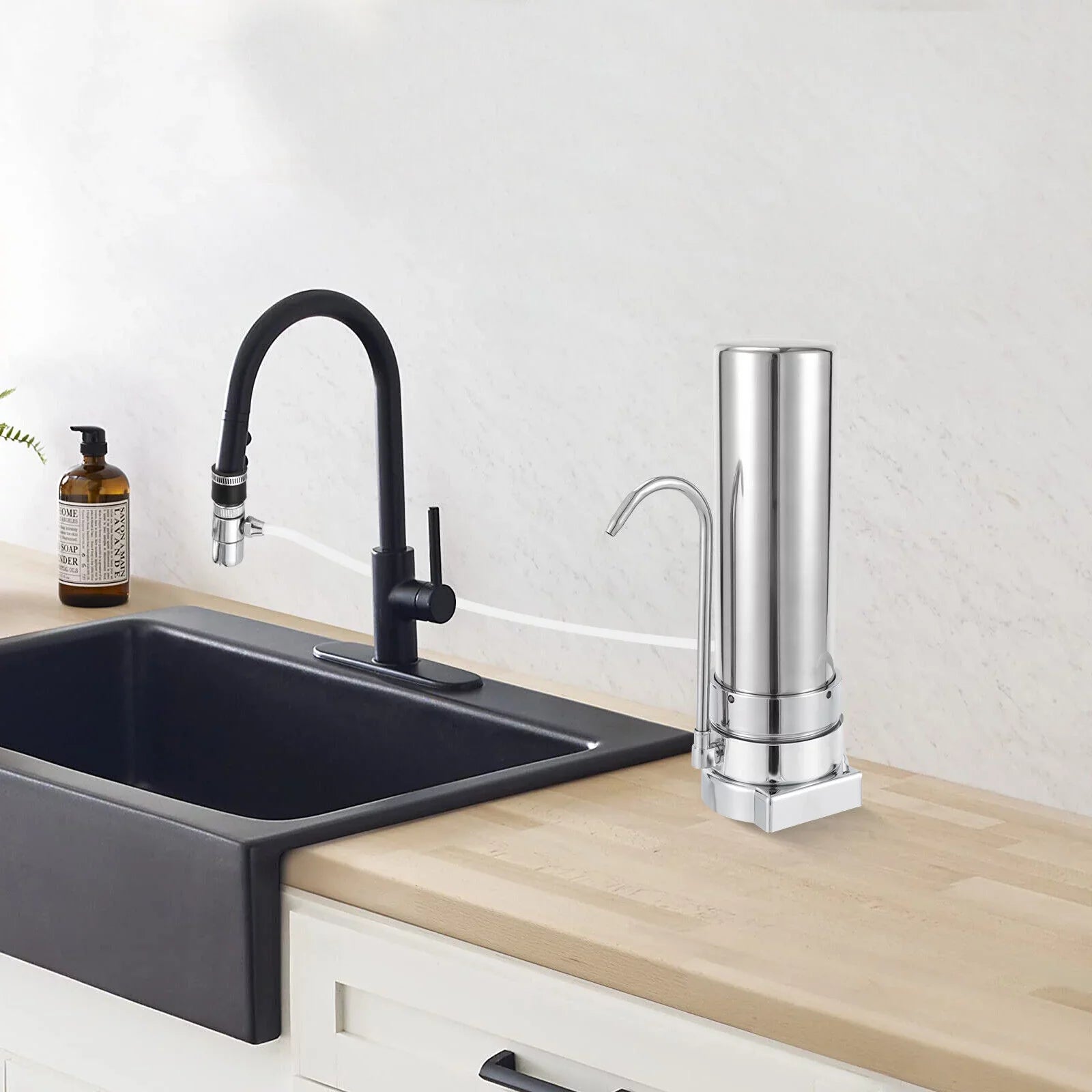 Filter Filtration Countertop Sink Water System Stainless Silver Drinking Tap Filter