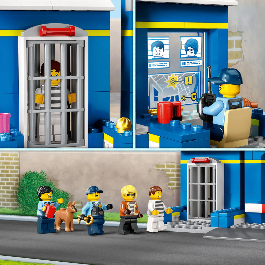 60370, 4 and Old Breakout Plus with Years for LEGO Minifigures City Playset Police Jail, Dog Motorbike, Kids Chase Car Station and Toys 4 Toy Figure,