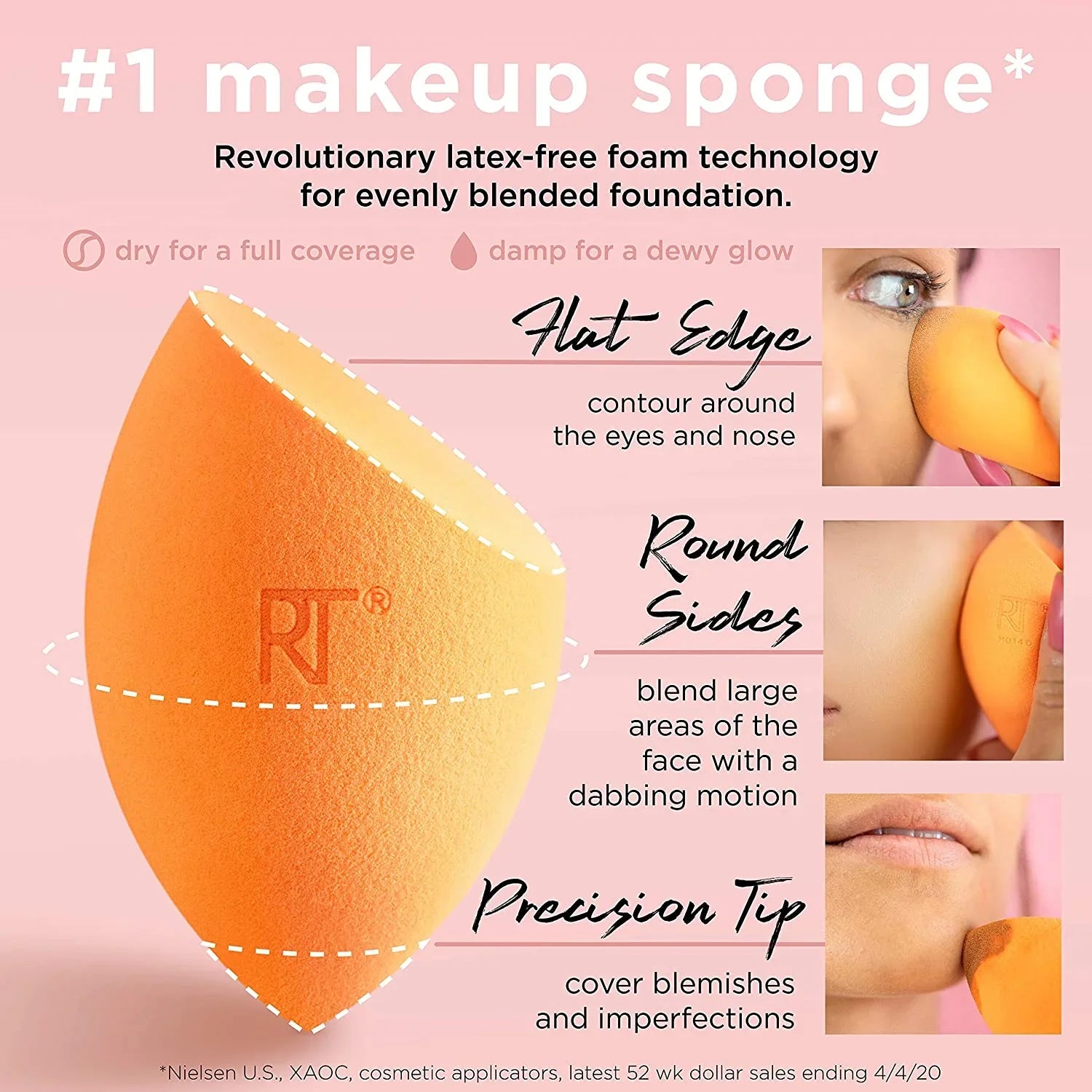 1 Techniques of Complexion 4) ea (Pack Real Sponge Miracle