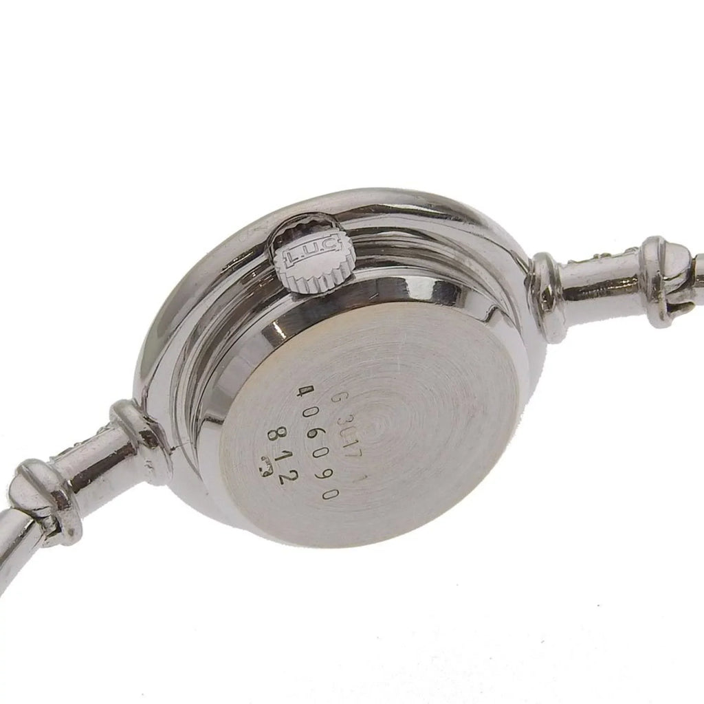 Chopard White Silver x Round Pre-Owned G30171 Watch Dial K18 Manual (Fair) Gold Diamond Women's Winding