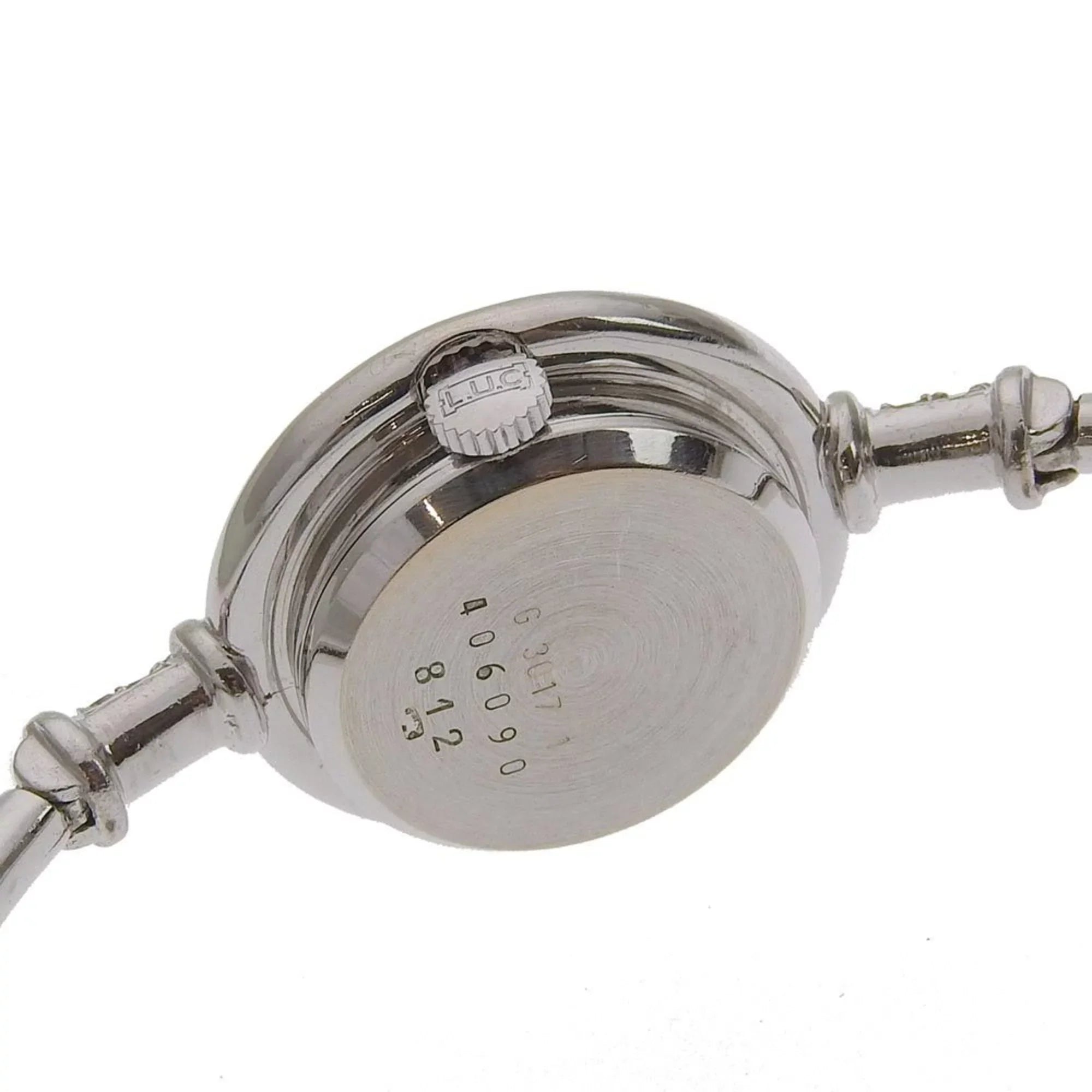 Chopard White Silver x Round Pre-Owned G30171 Watch Dial K18 Manual (Fair) Gold Diamond Women's Winding