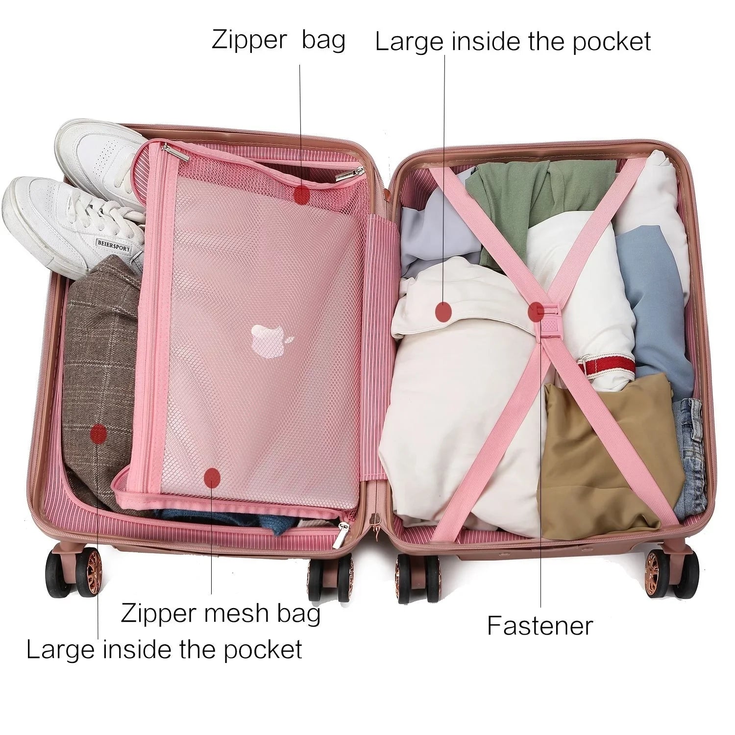 with Wheels Spinner Expandable Collection 2 Luggage Mia Handles K. Piece MKF Tulum and by Set