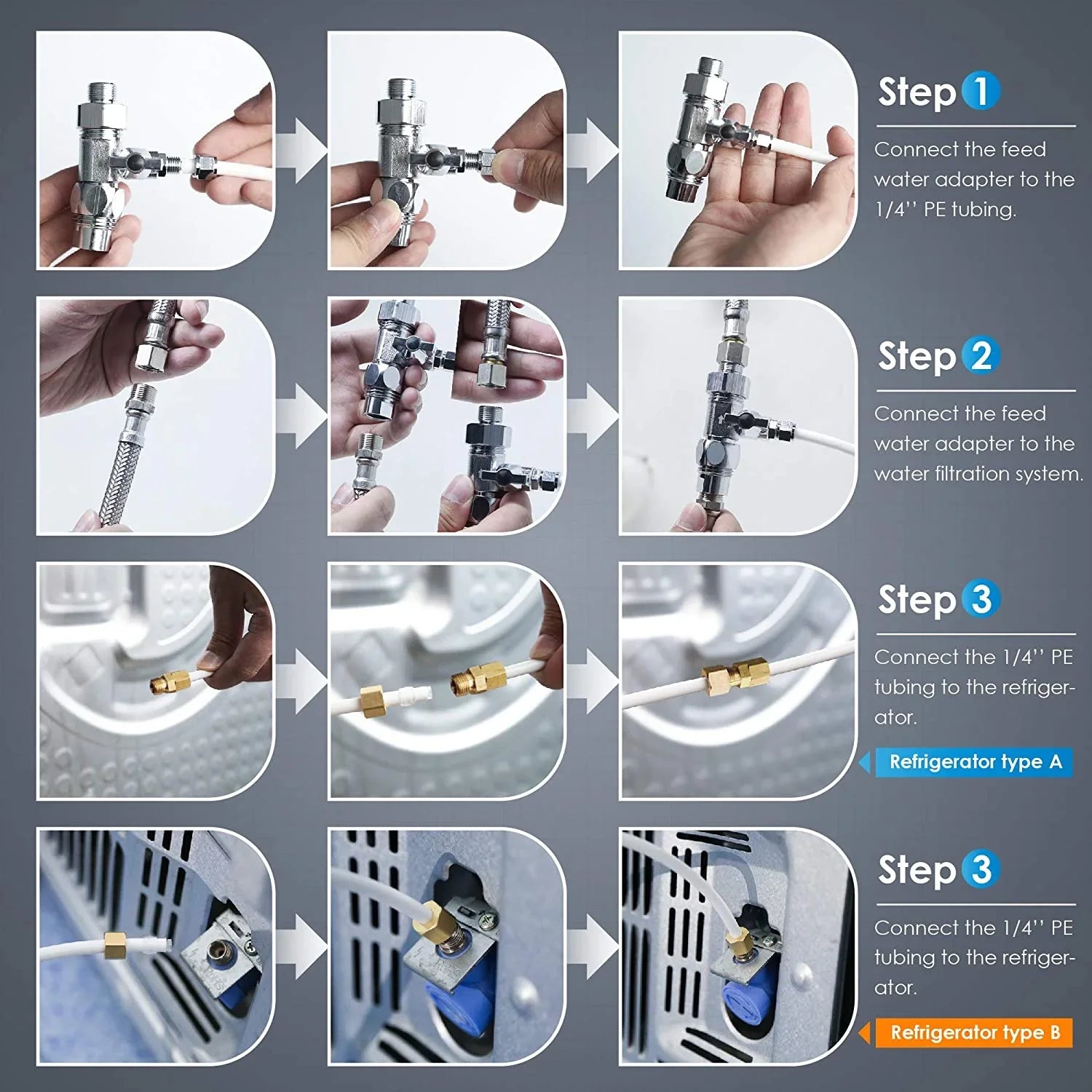 to Under ?????? ?????????? KITA Line ???????????????????????? Series, Connection Kit System Sink Connect Filtration WD-10/15/17UA Waterdrop & Water Water for