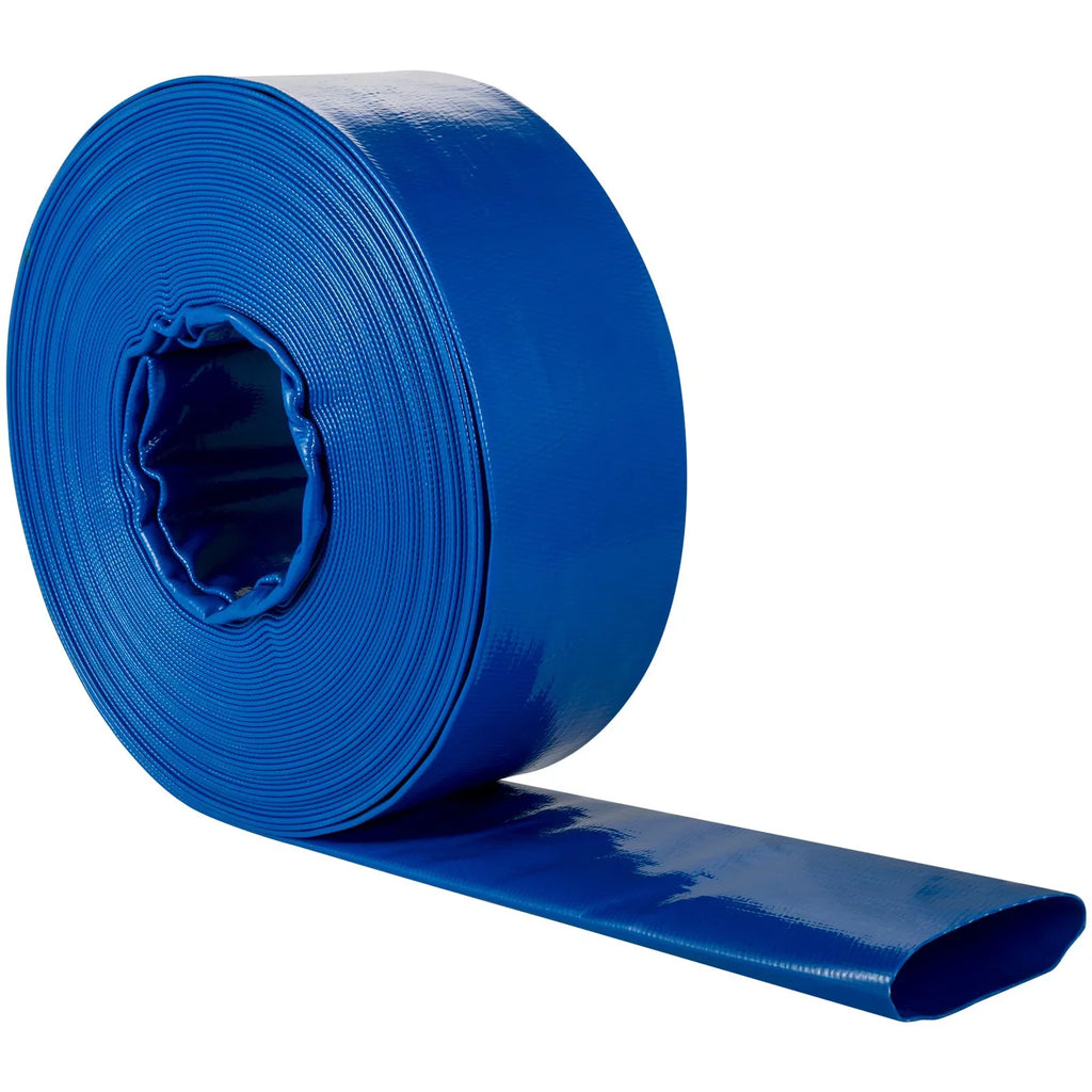 Water 1-12" Hose Drain Transfer, with Backwash & Heavy for Pool Discharge Hose, PVC Fabric 105', Hose, Blue & Duty Flat Weather-proof VEVOR x Burst-proof, Swimming Lay Ideal Clamps,