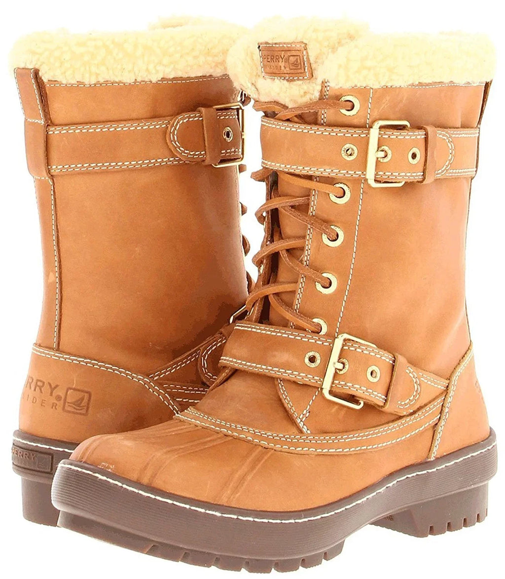Leather) (11 Alpine Boots US, Women's Sperry Tan B(M)