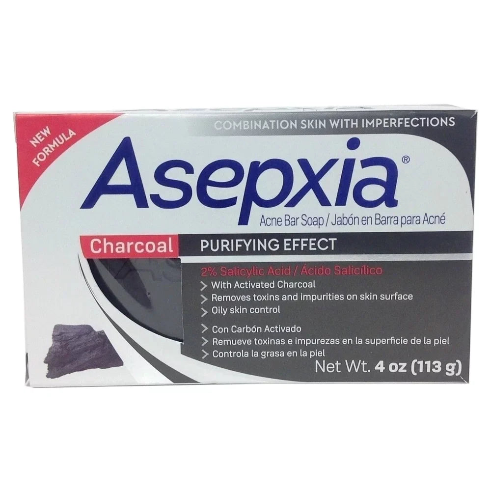 Acne Charcoal of Salycilic Soap 4 3 Blackheads. Bar Oily for and Asepxia Pack with Cleansing Skin Toxins. Impurities and oz. Removes Helps Acid.