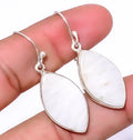 Gemstone Plated Jewelry Gift, Valentine's 1.76" Beautiful Jewelry Silver A379, For White India 925 Earring Woman Day Birthday Scolecite - Gift,