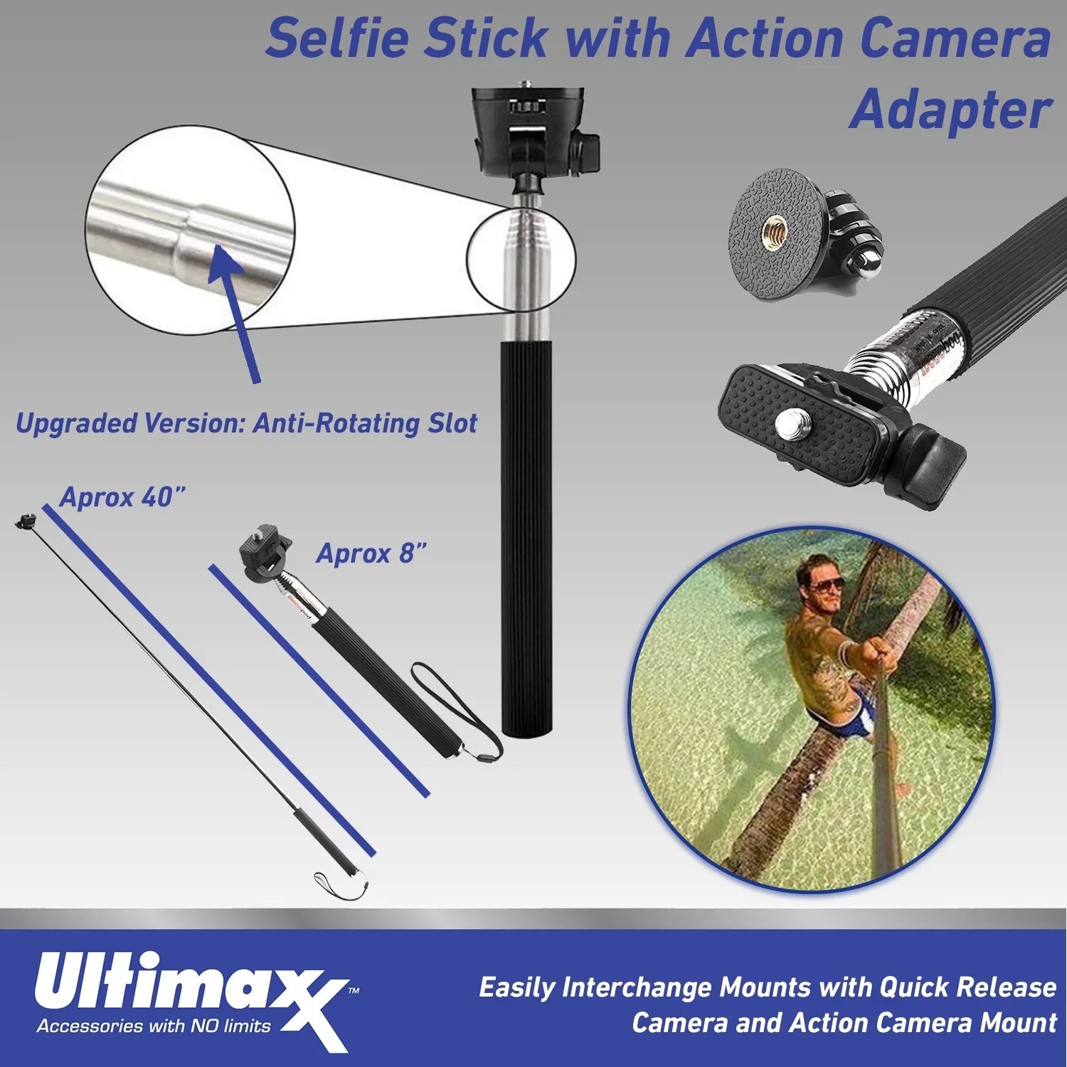 w Hero HERO11 Accessory Black Mega Mini Monopod 64GB Tripod 11 Kit Bundle GoPro