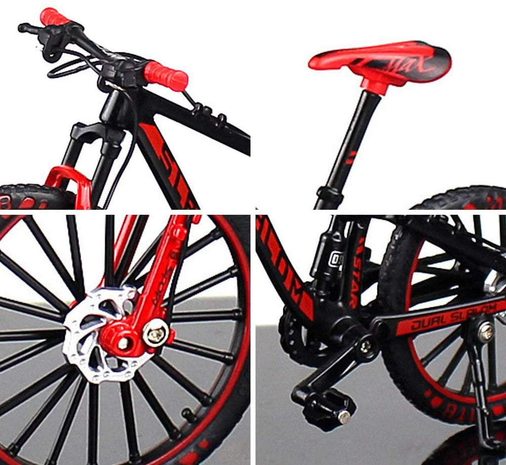 YEIBOBO for Collections BMX Die-cast Toy, (Black/Red) Finger Bike Mini Alloy Downhill Bike ! Model Mountain