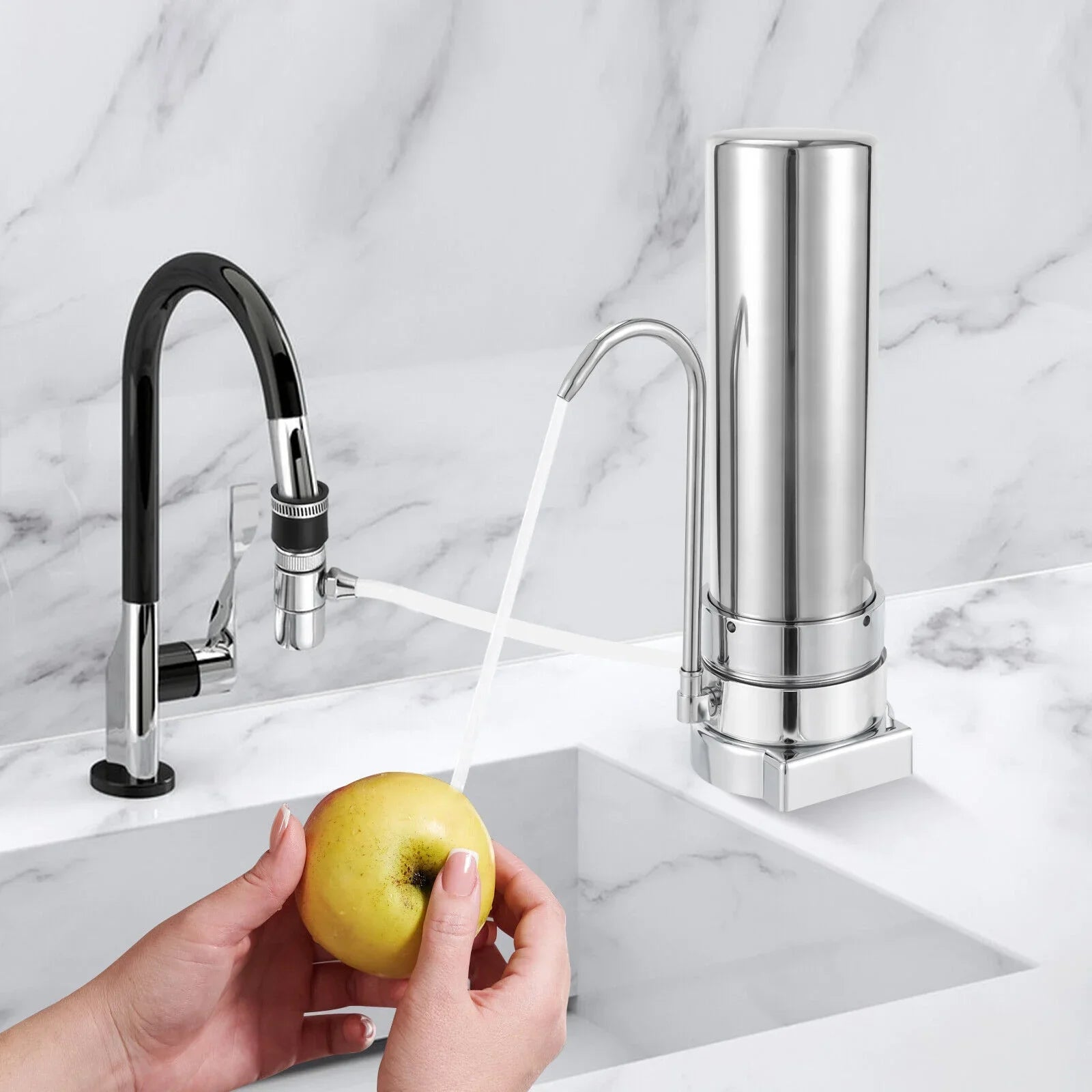 Filter Filtration Countertop Sink Water System Stainless Silver Drinking Tap Filter