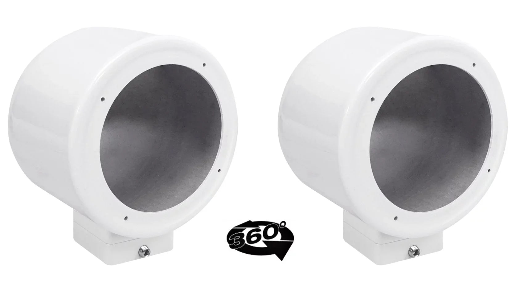 Surface MAC525W 360¡ã Swivel 5.25" White Mount Rockville 2) Pods Speaker Aluminum