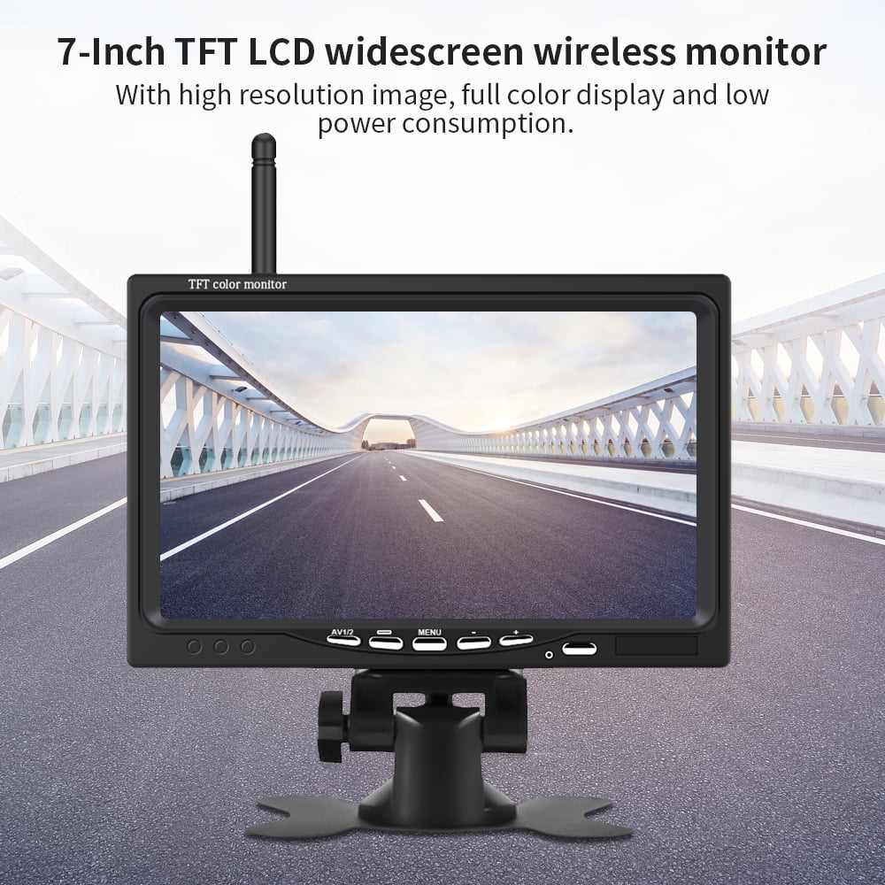 Rear Parking Wireless for Truck Vehicle Ir System, Vision RV 7" + Truck Podofo Backup Trailer Camera Monitor Bus Night 2 View Assistance Waterproof