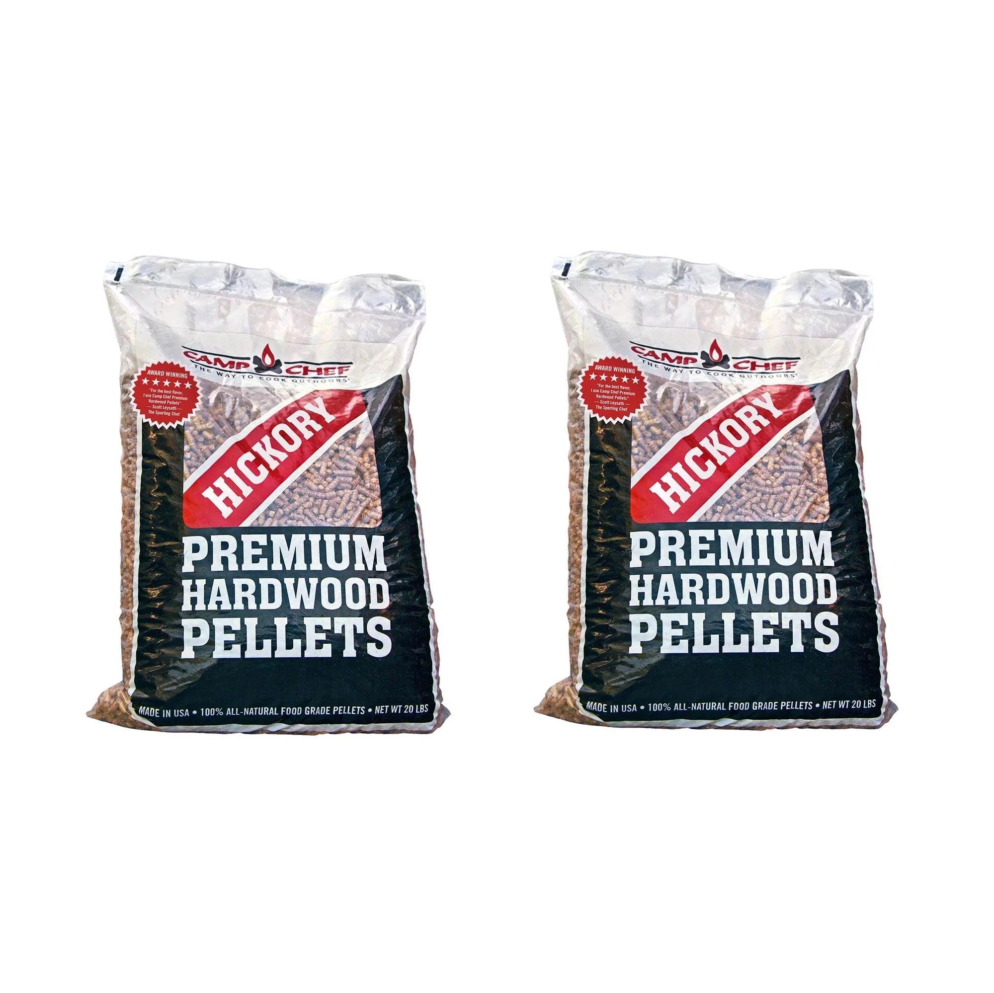 Pack) 20 Smoker Chef Hickory Grill lbs Premium (2 BBQ Pellets, Camp Hardwood