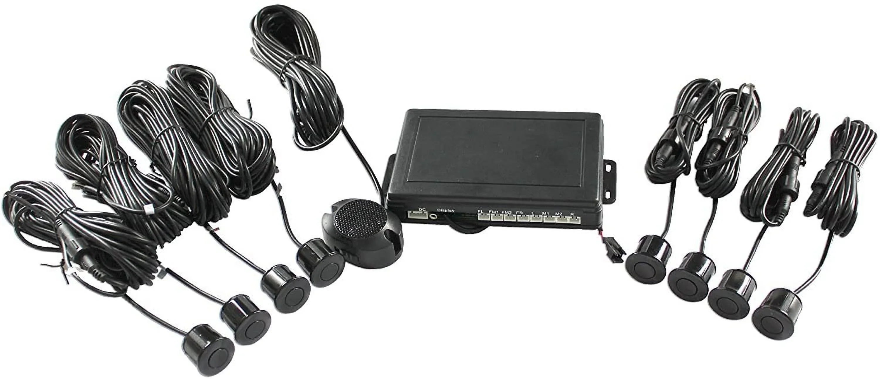 4 VTSR220 Sensors Connector, with 4 Parking Black Boyo Front Rear and Waterproof