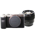 with Alpha Camera 85mm (Silver) Prime Sony a7C FE /1.8 Lens Sony f Digital Mirrorless