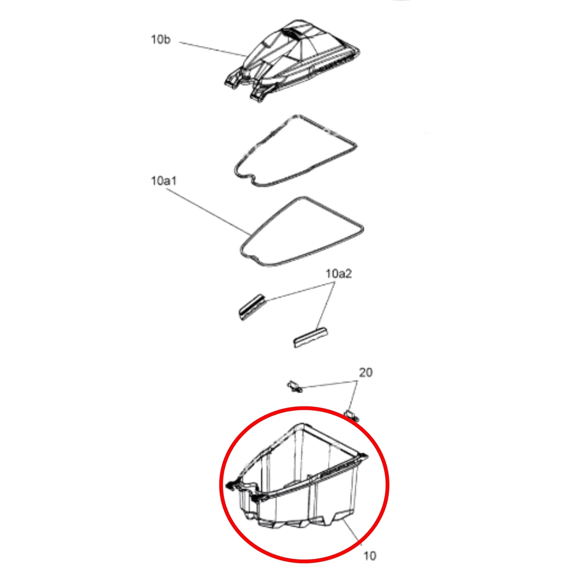 OEM New Sea-Doo 264000118 Storage Compartment/Bin,