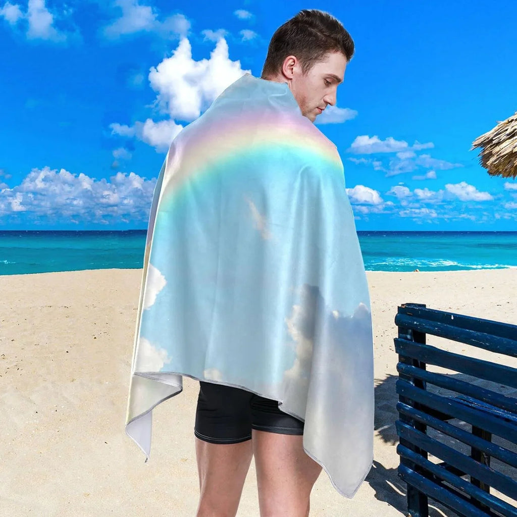 Beach - Towel Super Holiday£¨282£© Travel Bestwell Absorbent Compact Lightweight - Swimming Rainbow Towels Camping Beautiful Quick for Dry Towel Oversized