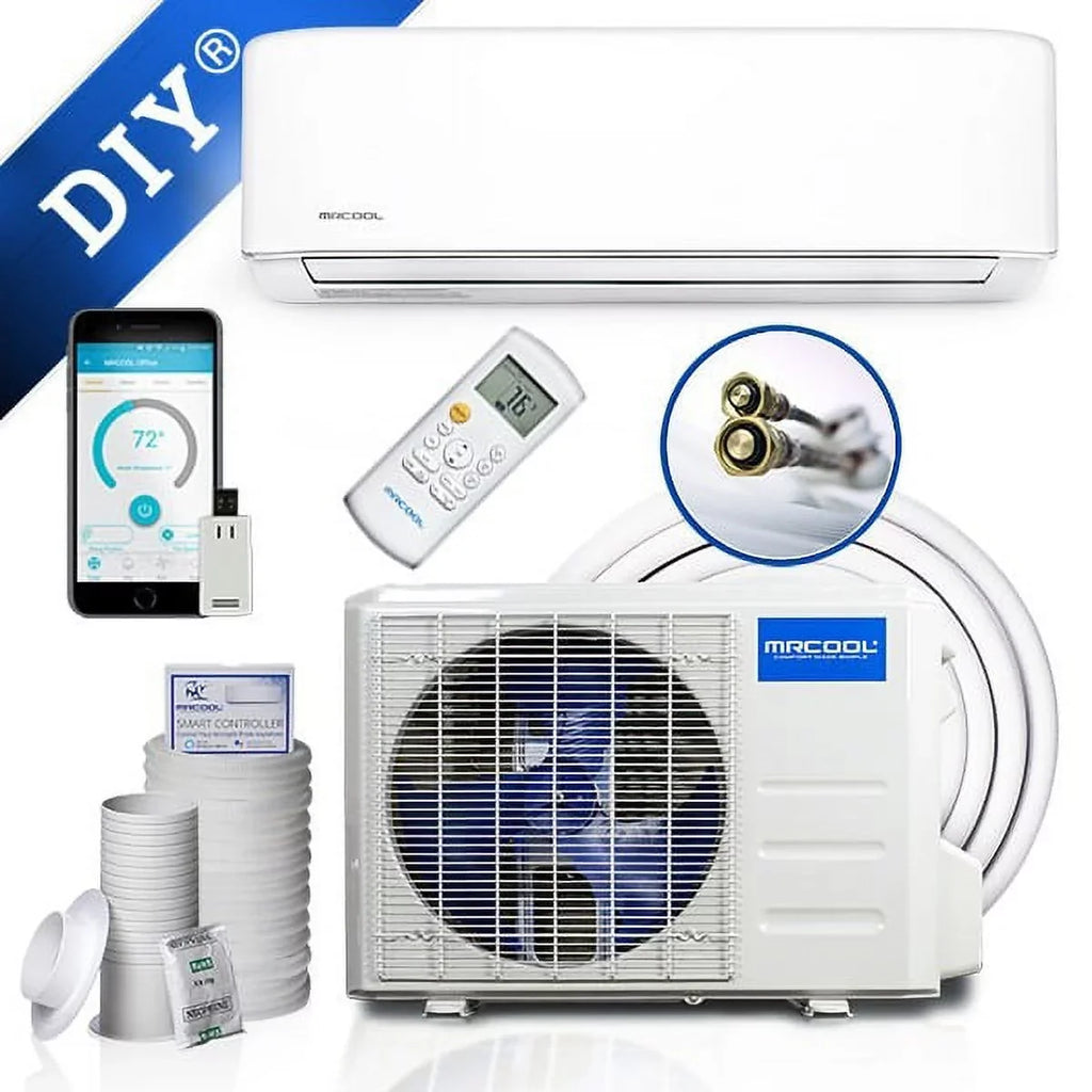 1 Yourself BTU It Ton SEER Mini-Split Do Heat Air Mrcool 115V/60Hz Conditioner 17.5 - 12,000 and Pump Ductless