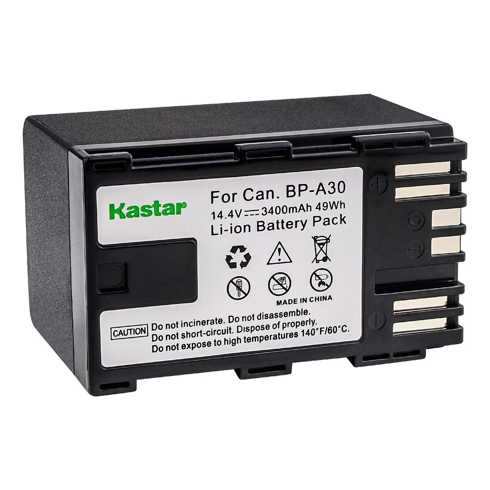Replacement Battery EOS BP-A30 14.4V Cinema Kastar 3400mAh EOS Cinema EOS PL EOS EOS Canon C220B, C300 EOS Camera Digital C200B, III C300 C200, 2-Pack Camera, Mark II for Mark