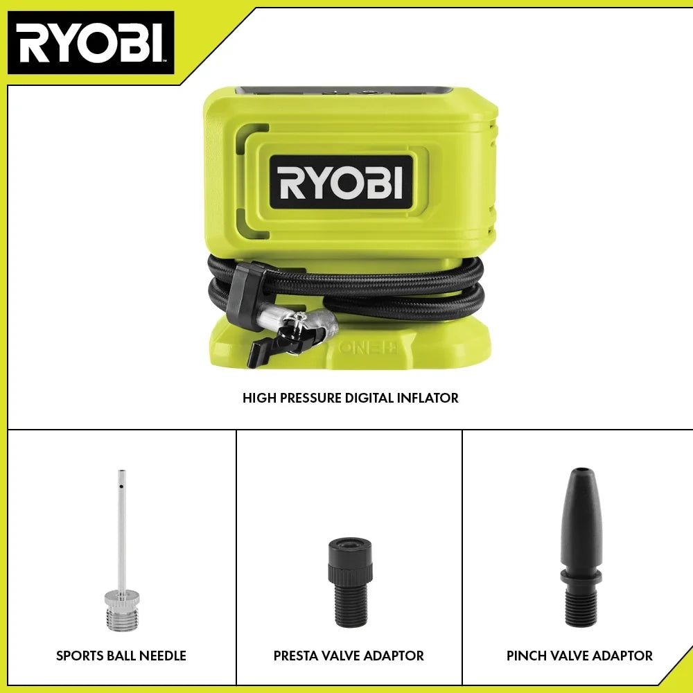 (Tool Digital Inflator High Only) Pressure 18V Ryobi One+