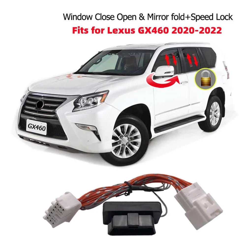 and Folder Mirror Car Side OBD Closer Kit 2020 Auto Speed for Open GX460 Window Lock Unfold 2022 Device Lexus 2021