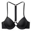 Up Victoria's Secret Strap Swim Fabulous Bikini Top 34DDD Size NWT Push Shine Black
