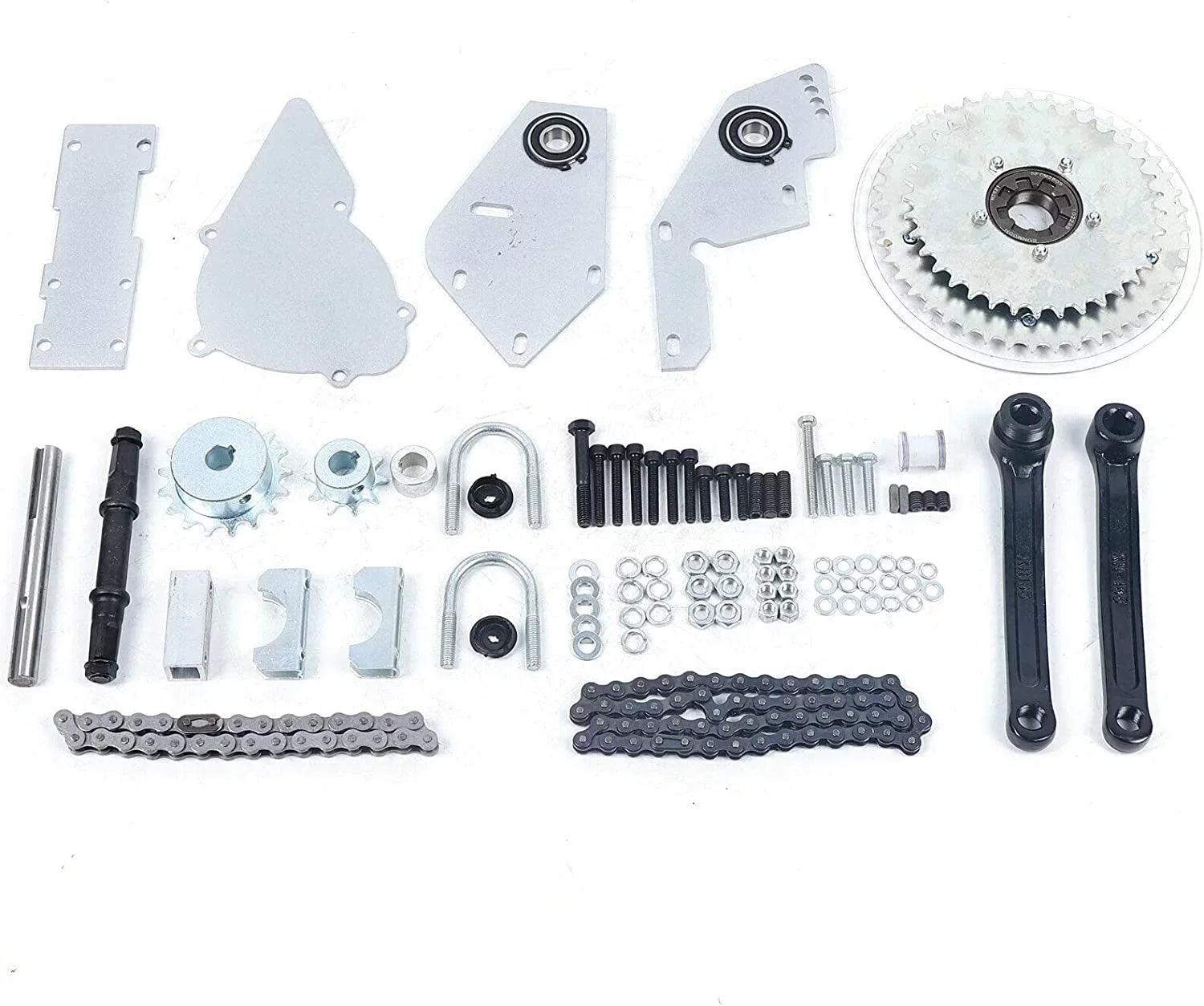 Set Bike 2-Stroke 415 Chain for Jackshaft Conversion Silver Gas Motorcycles Shifter Kit