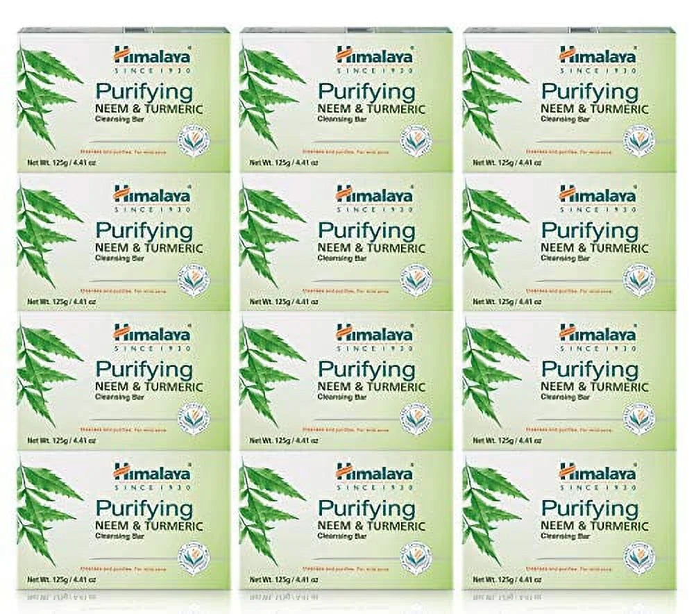 Himalaya Clear Pack & Neem and Turmeric Soap 4.41 Free Skin, Bar, Soft, 12 oz, Acne for Face Cleansing Body Purifying &