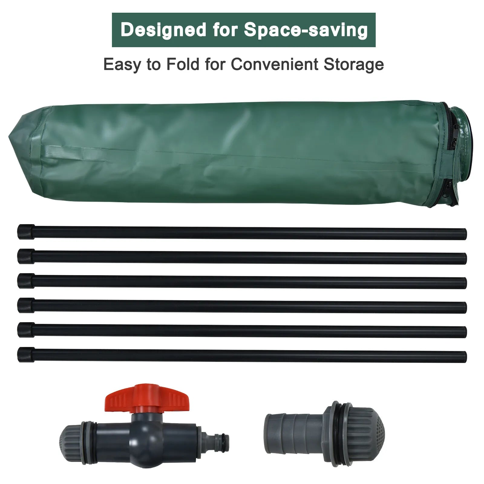 Water Gallon Collector Tank Barrel Collapsible Spigot Filter 53 W/ Rain