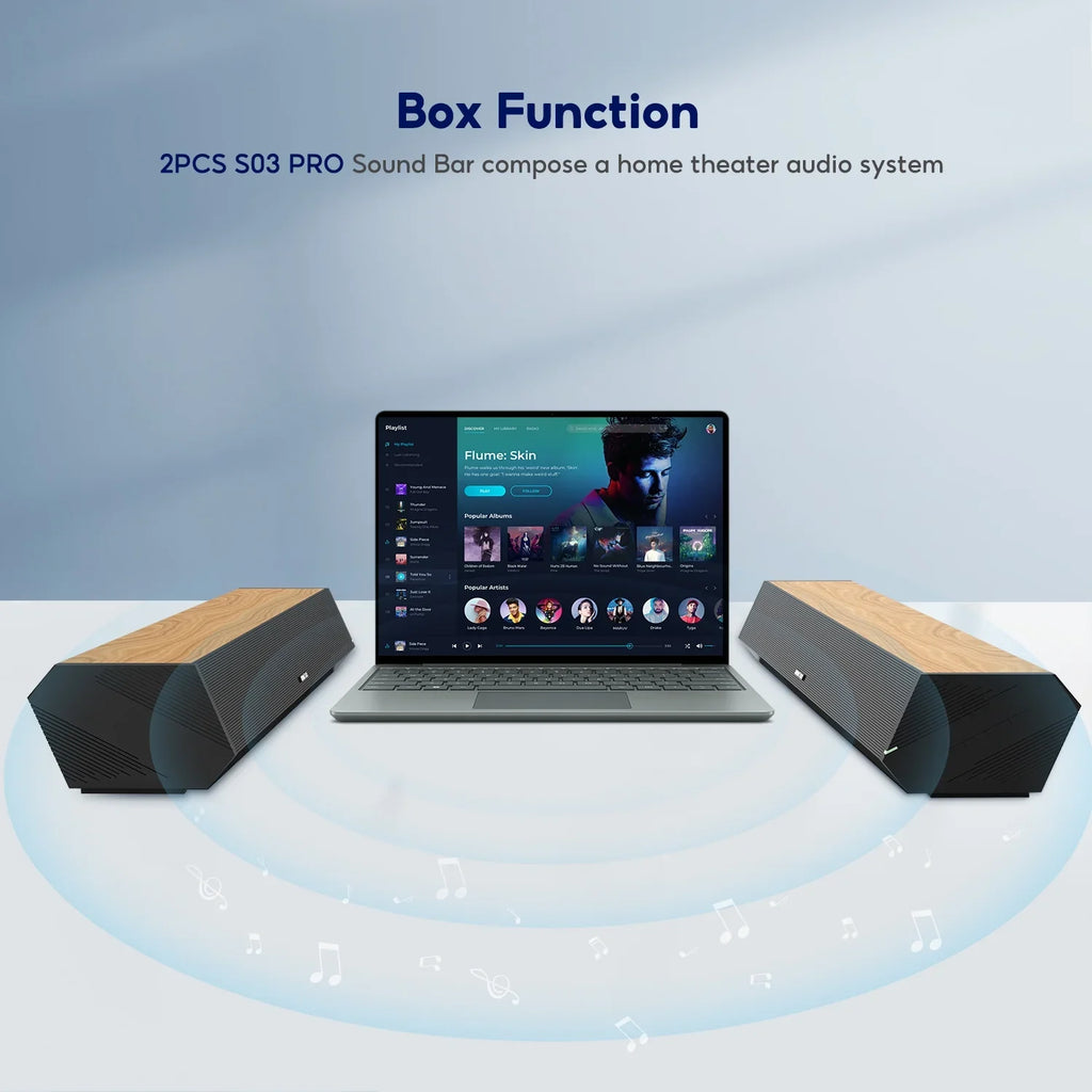 AUX Bluetooth TV 3 4 Optical 110dB HDMI-ARC, S03PRO 60W Home Audio AIYIMA System Connection, Theater Surround with USB Soundbar Bar 28-Inch Speakers, 5.0, Soundbar EQs, Coaxial for Sound