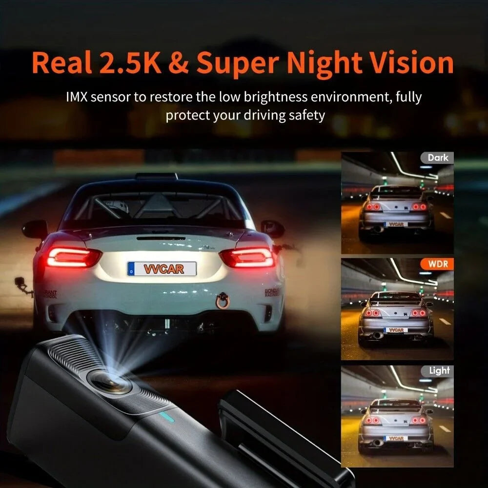 Max, 128GB for 32G Vision, Free Loop Car Night Recording, Support 2.5K G-Sensor, WiFi Cars Dash Camera Dash VVCAR Cam 1440P Card,