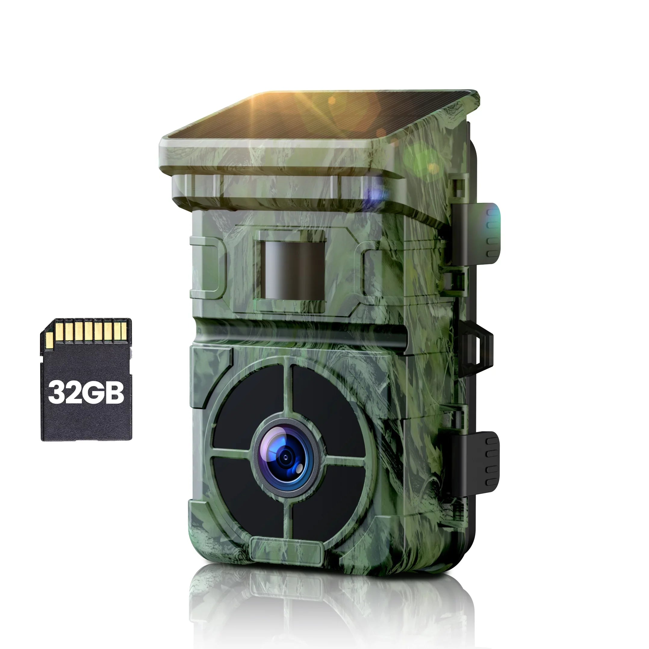 0.1s Solar Night with Camera Trigger Game Built-in SD IP66 120¡ãWide Speed Hunting Battery 24MP Card CAMPARK Cam Lithium with 1080P 2500mAh Trail Angle Camera Rechargeable LCD 2.0" Waterproof Vision