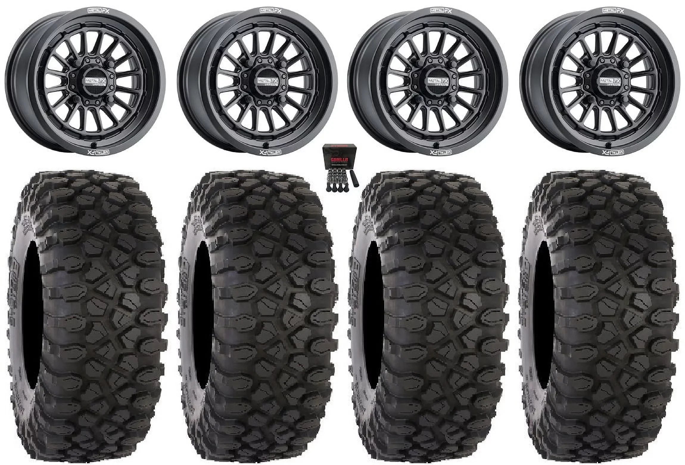 XP XP 1000 MetalFX / 33" Tires 15" XP Delta / Wheels 900/1000 XC450 Ranger Black RZR Polaris PRO