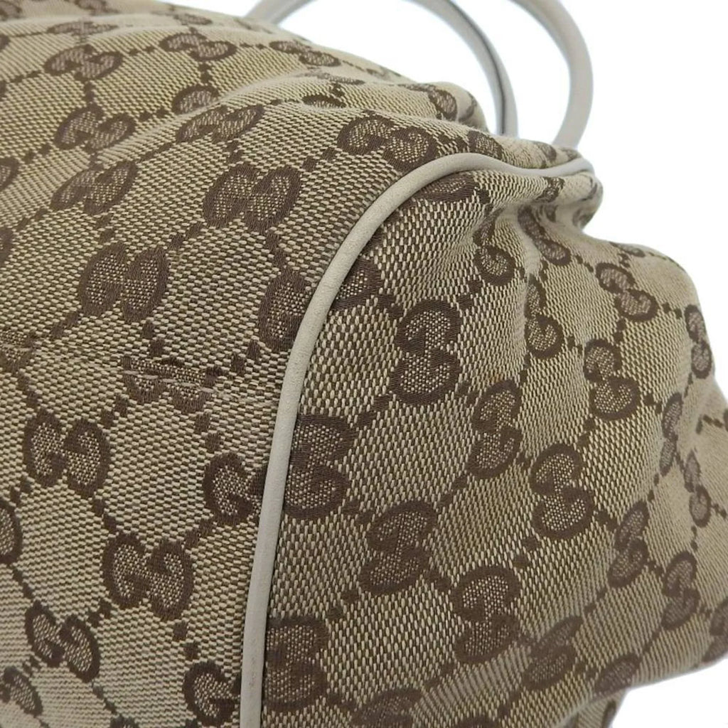 506631 canvas bag 223974 tote GG beige Pre-Owned Gucci handbag (Good) leather GUCCI