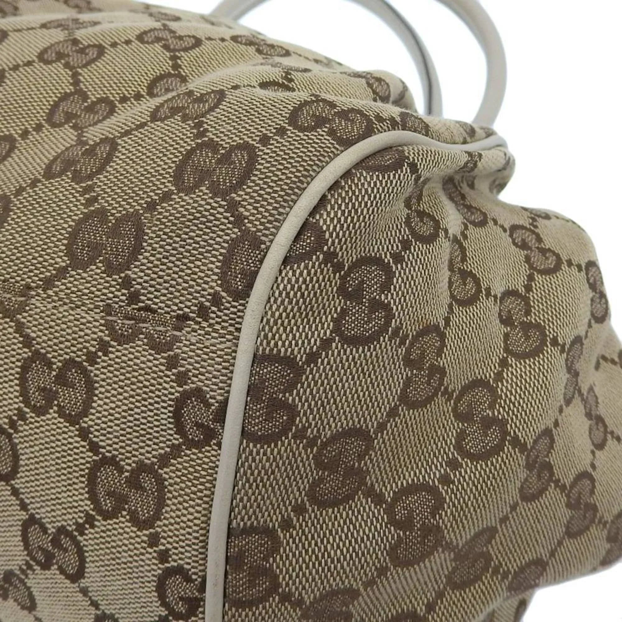 506631 canvas bag 223974 tote GG beige Pre-Owned Gucci handbag (Good) leather GUCCI