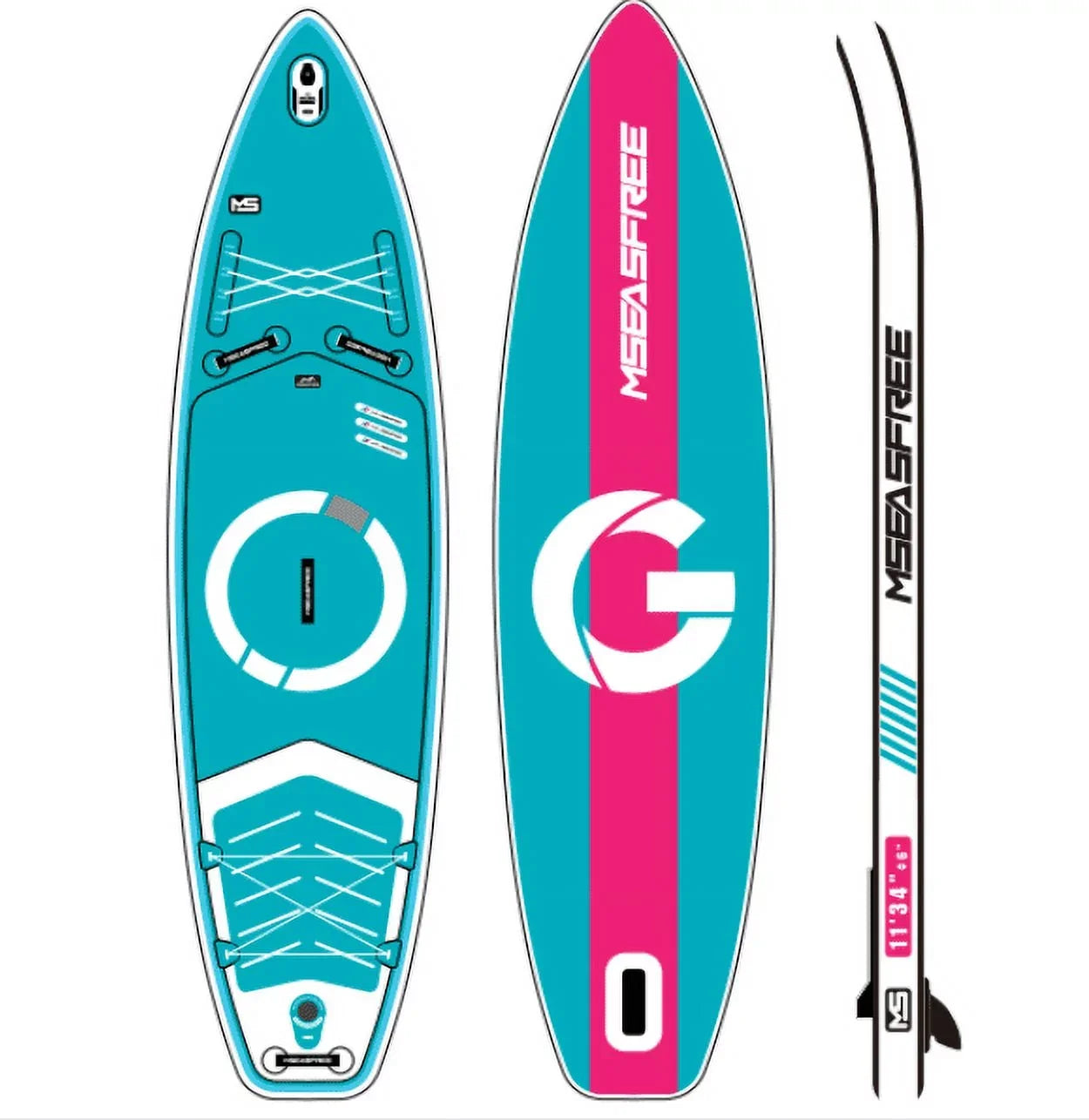 Up 11'x34"x6" Board With Inflatable Paddle Accessories Stand